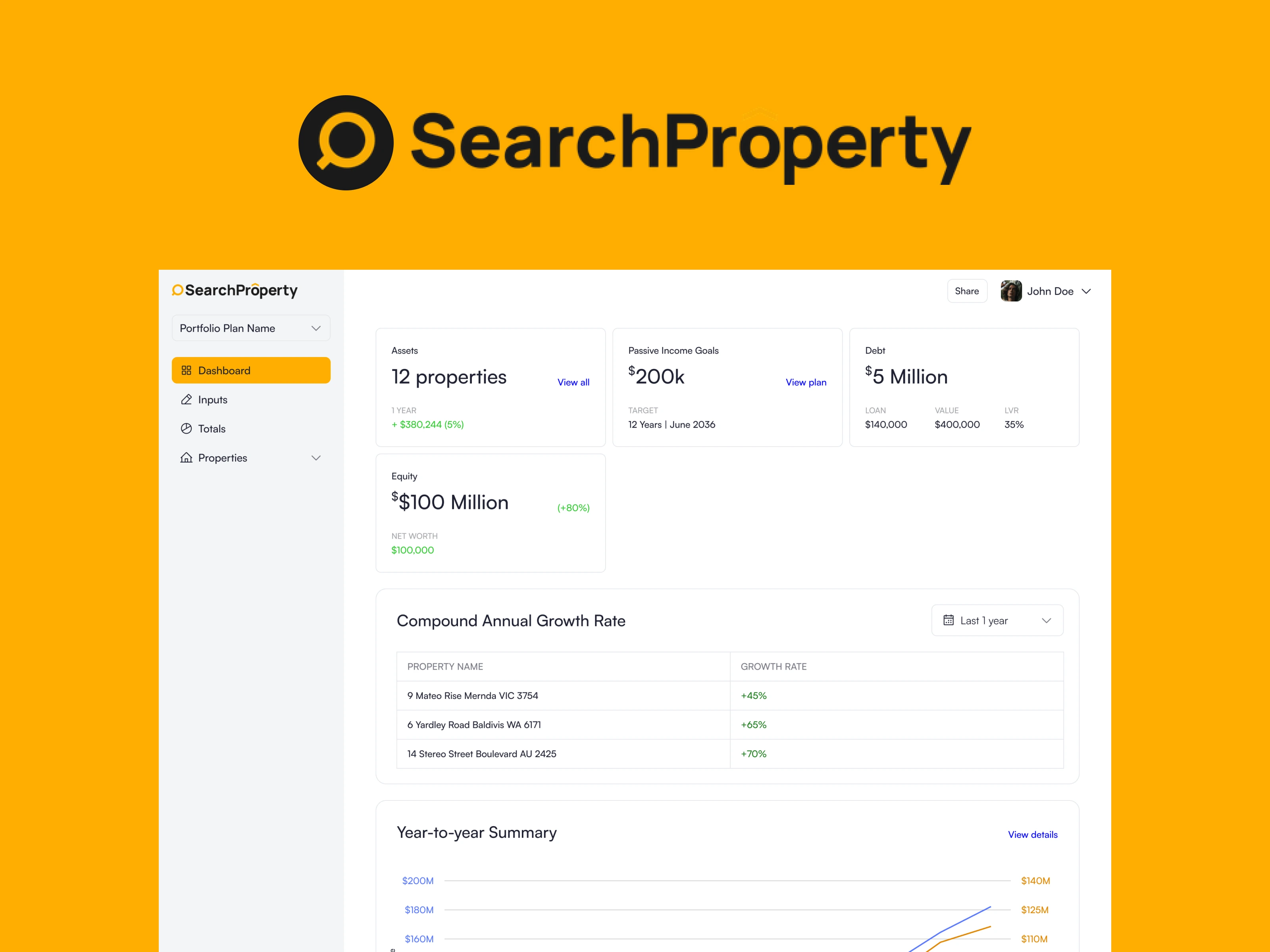Search Property platform cover screen