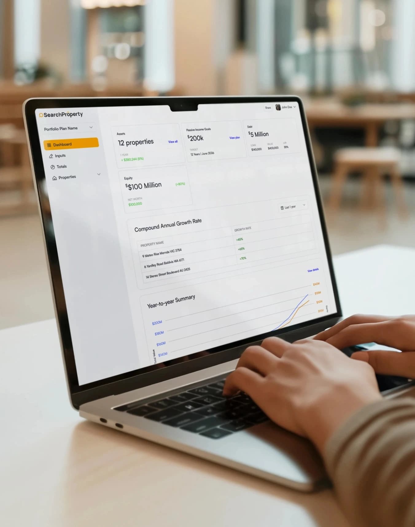 Search Property platform hero screen