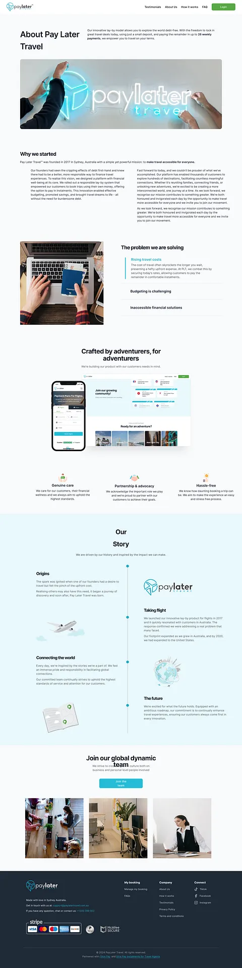 Slice about page design